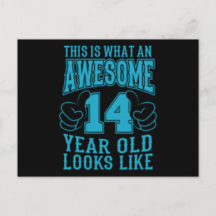 DAS IST WAS EIN TOLLER 14-JÄHRIGER 14. Geburtstag Postkarte