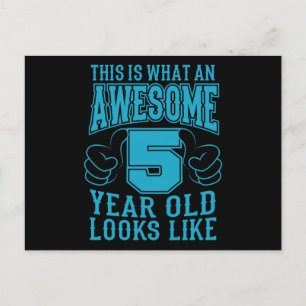 DAS IST WAS EIN TOLLER 5 JÄHRIGER 5. Geburtstag Postkarte