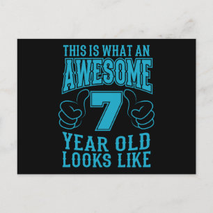 DAS IST WAS EIN TOLLER 7 JÄHRIGER 7. Geburtstag Postkarte
