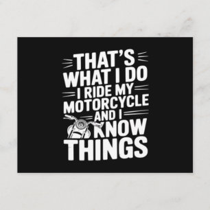 Das ist was ich tue, ich fahre mein Motorrad und i Begleitkarte