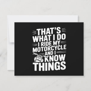 Das ist was ich tue ich fahre mein Motorrad und ic Einladung
