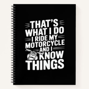 Das ist was ich tue ich fahre mein Motorrad und ic Notizblock