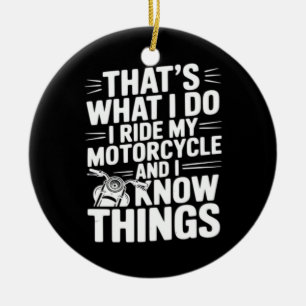 Das ist, was ich tue, ich fahre mein Motorrad und Keramik Ornament