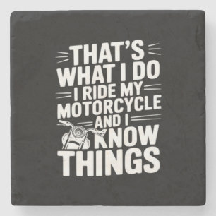 Das ist, was ich tue, ich fahre mein Motorrad und Steinuntersetzer