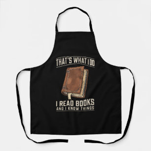 Das ist, was ich tue, ich lese Bücher und ich weiß Schürze