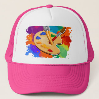 Das ist, was ich tue, ich mache Kunst und vergesse Truckerkappe