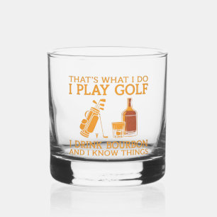 Das ist, was ich tue, ich spiele Golf, ich trinke Whiskyglas