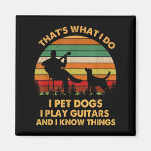 Das ist was ich tue ich streichle Hund ich spiele  Magnet