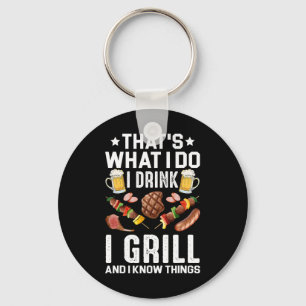 Das ist was ich tue Ich trinke Ich grille Ich weiß Schlüsselanhänger