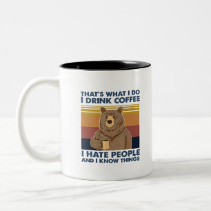 Das ist, was ich tue, ich trinke Kaffee, ich hasse Zweifarbige Tasse
