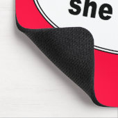 Das ist, was sie Gesprächs-Blasen-T-Shirts sagte Mousepad (Ecke)