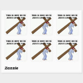 DAS IST, WIE VIEL GOTT LIEBEN SIE QUADRATISCHER AUFKLEBER (Blatt)