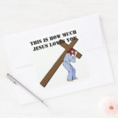 DAS IST, WIE VIEL GOTT LIEBEN SIE QUADRATISCHER AUFKLEBER (Umschlag)