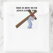 DAS IST, WIE VIEL GOTT LIEBEN SIE QUADRATISCHER AUFKLEBER (Tasche)