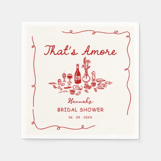 Das ist wieder italienisch Gezeichnet Engagemen Br Serviette (Vorderseite)