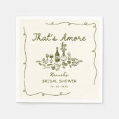 Das ist wieder italienisch Gezeichnet Engagemen Br Serviette (Vorderseite)