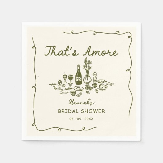 Das ist wieder italienisch Gezeichnet Engagemen Br Serviette (Vorderseite)