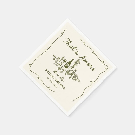 Das ist wieder italienisch Gezeichnet Engagemen Br Serviette (Ecke)