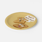 Das ist's, wir sind Toast! Pappteller (Schrägansicht)