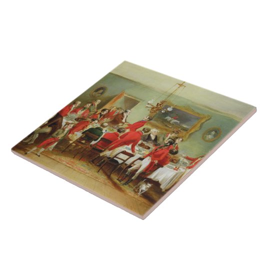 Das Jagd-Frühstück, der Hall des Junggesellen, Fliese (Seite)