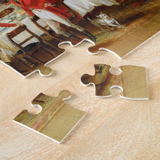 Das Jagd-Frühstück, der Hall des Junggesellen, Puzzle (Seite)