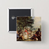 Das Jagd-Mittagessen, 1737 Button (Vorne & Hinten)