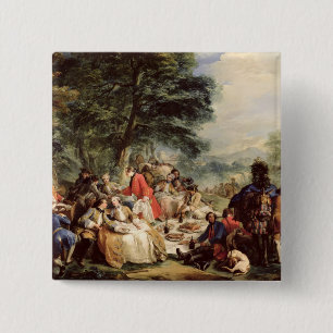 Das Jagd-Mittagessen, 1737 Button