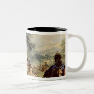 Das Jagd-Mittagessen, 1737 Zweifarbige Tasse