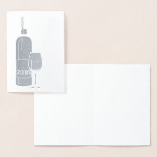 Das Jahr 2018! Silberfolie Folienkarte