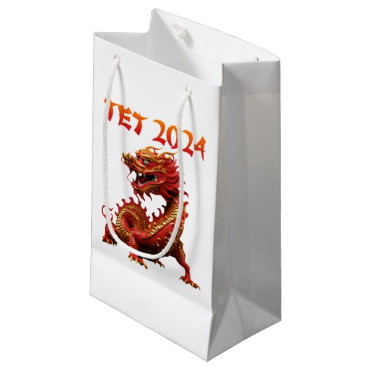 Das Jahr 2024 des vietnamesischen Drachen im neuen Kleine Geschenktüte (Vorderseite Schrägansicht)