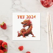 Das Jahr 2024 des vietnamesischen Drachen im neuen Serviette (Beispiel)