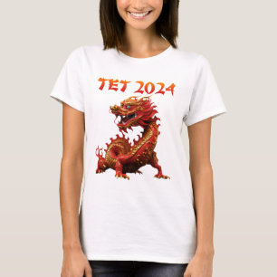 Das Jahr 2024 des vietnamesischen Drachen im neuen T-Shirt