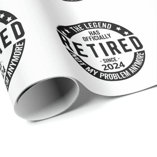 Das Jahr 2024 nicht mehr mein Problem, lustig Geschenkpapier (Rolleneckpunkt)