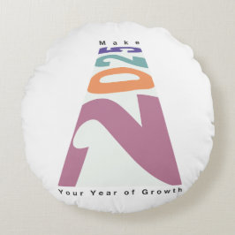Das Jahr 2025 zum Jahr des Wachstums machen Rundes Kissen