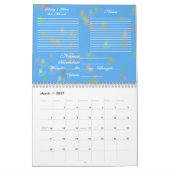 Das Jahr-Blau-Kalender des Babys erster Kalender (Mär 2027)