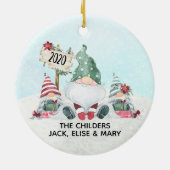 Das Jahr, das wir Gnome 2020 Bleibe haben Zuhause  Keramik Ornament (Hinten)