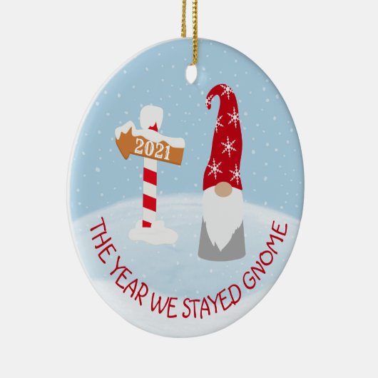 Das Jahr, das wir Zuhause 2021 Bleibe haben Weihna Keramik Ornament (Rechts)