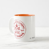 Das Jahr der Blockade 2020 Frohe Weihnachtsfeier Zweifarbige Tasse (Vorderseite Links)