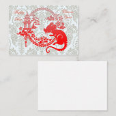 Das Jahr der Ratte Mitteilungskarte (Vorne/Hinten)