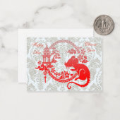 Das Jahr der Ratte Mitteilungskarte (Vorderseite/Rückseite Beispiel)