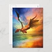 Das Jahr des Drachen Feiertagspostkarte (Vorne/Hinten)