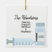 Das Jahr des Impfstoffs 2021 Keramikornament (Rückseite)