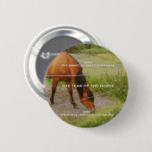 Das Jahr des Pferdes, 2026 Zitat Button (Vorne & Hinten)