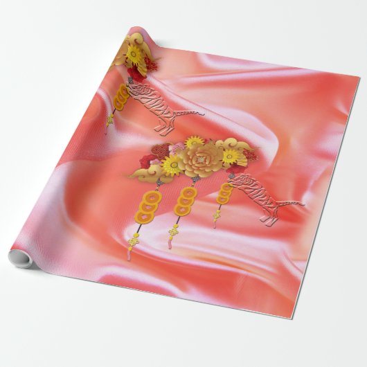 Das Jahr des Tiger-Wrapping Paper Geschenkpapier (Ungerollt)