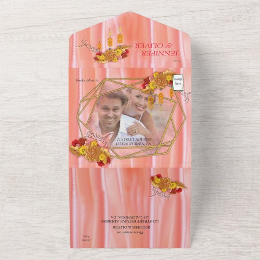 Das Jahr des Tigers All In One Einladung (Außenbereich)