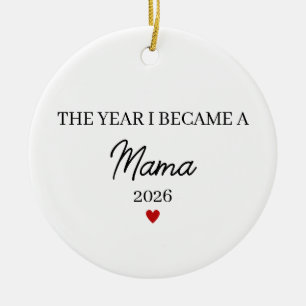 Das Jahr, in dem ich Mama wurde, Erstmalige Mutter Keramik Ornament