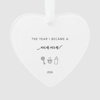 Das Jahr, in dem ich Mama wurde Geschenk Acryl-Orn Ornament