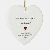 Das Jahr, in dem ich Mama wurde Geschenk-Ornament Keramik Ornament (Rechts)