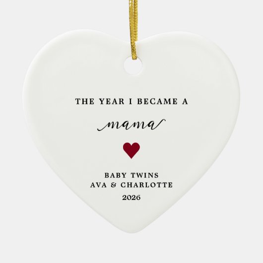 Das Jahr, in dem ich Mama wurde Geschenk-Ornament Keramik Ornament (Vorne)