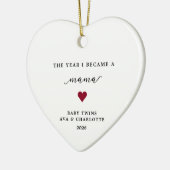 Das Jahr, in dem ich Mama wurde Geschenk-Ornament Keramik Ornament (Links)